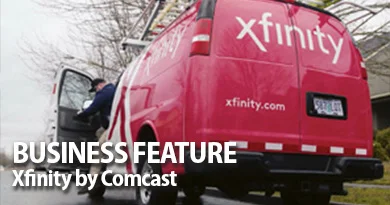 The Woodburn Xfinity Van on a Job