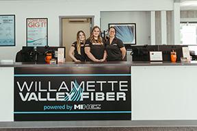 The Workers of Willamette Valley Fiber in their office