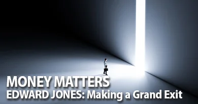 A person in a field of darkness moves towards a white lighr