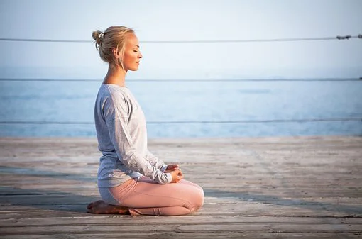 A woman Meditates