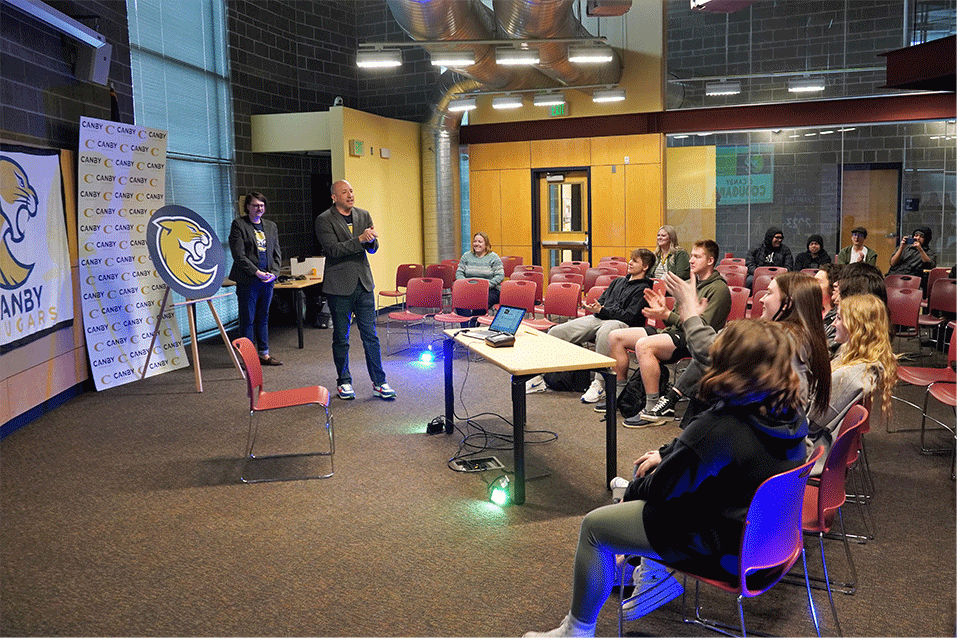 The new Canby Cougar logo is revealed