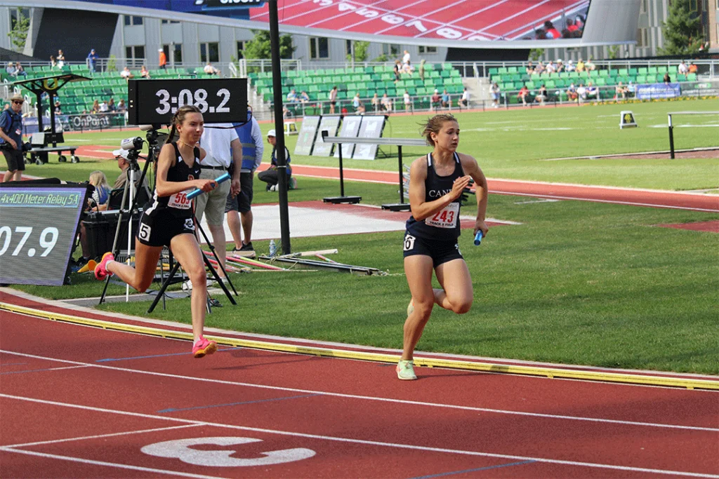 Canby student athletes participate in a track meet