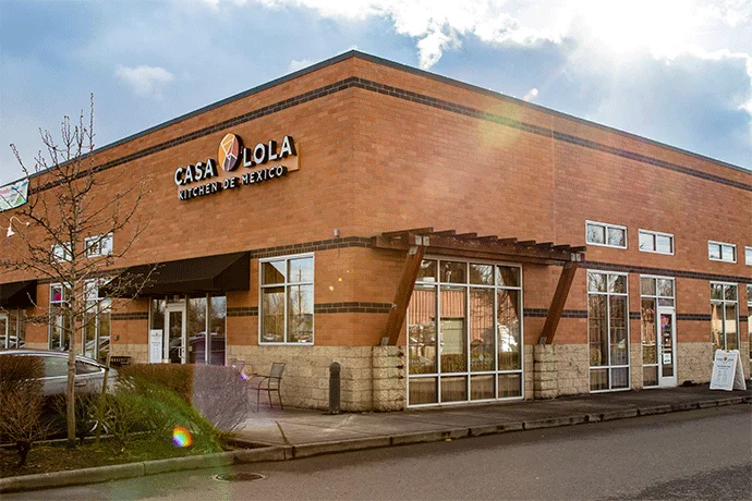 The Casa Lola restaurant building