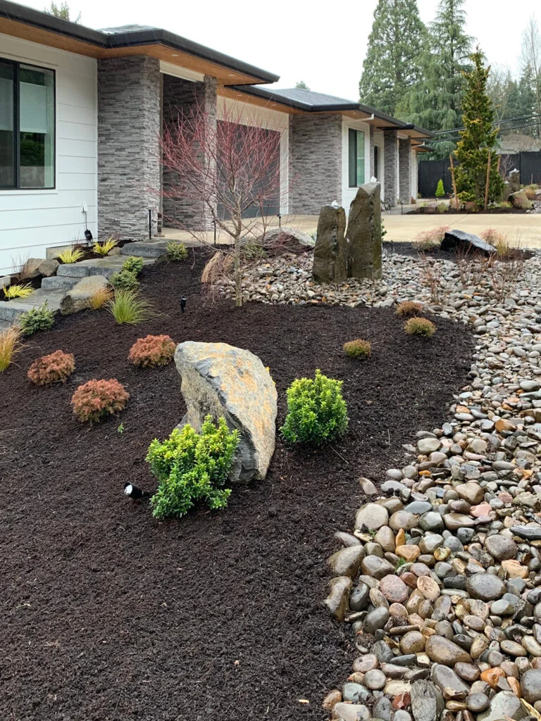 A homes landscaping