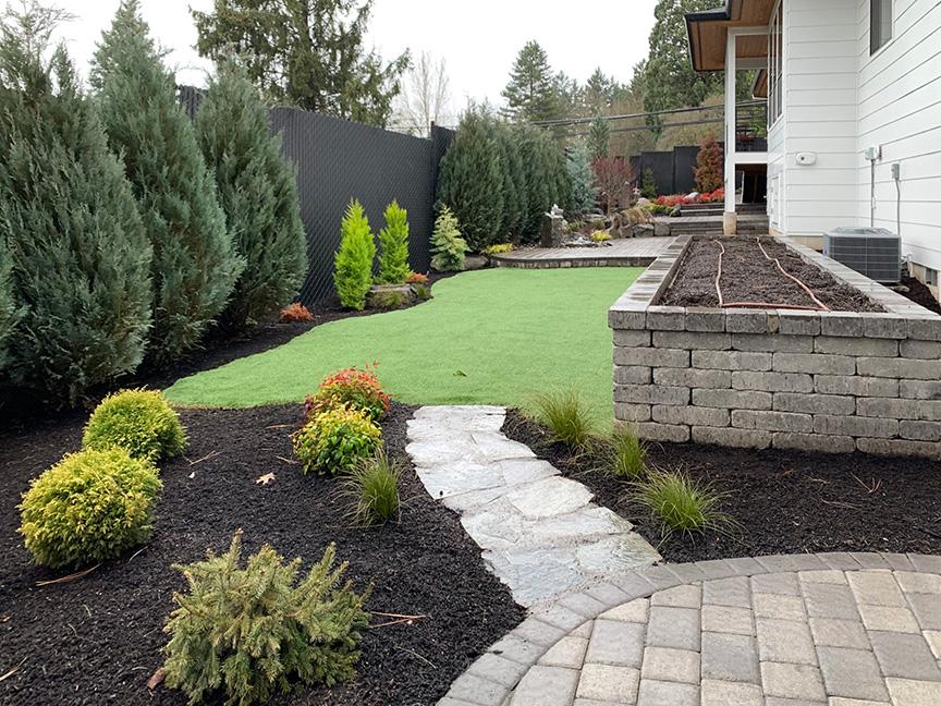 A homes landscaping