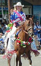 A cowgirl on Horseback