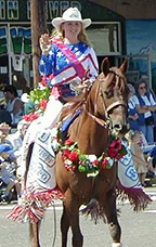 A cowgirl on Horseback