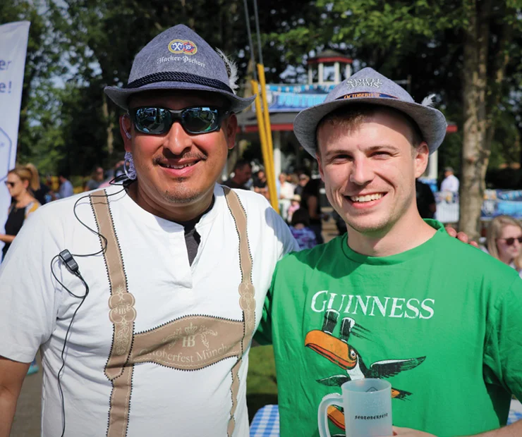 Happy Oktoberfest goers