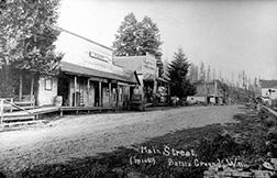 An old black and white photograph of Battle Ground Washington