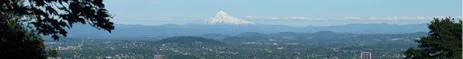 A view of Portland to Mt Hood
