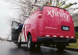 The Comcast Xfinity Internet Van on location