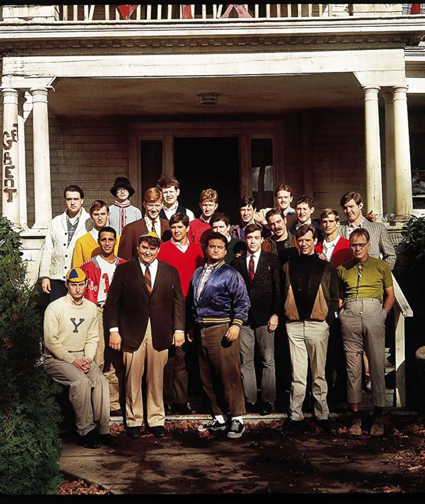 The Cast of Animal House pose for a promo photo.