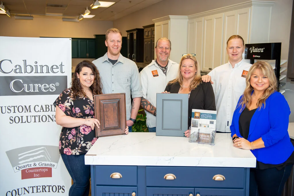 The Crew Of Cabinet Cures With Kitchen Cabinet Samples
