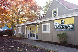 A house during autum