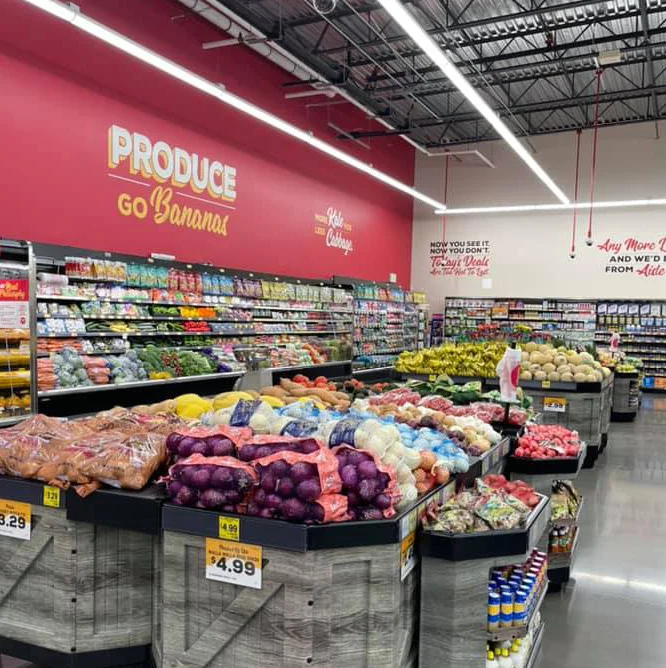 The produce section of Grocery Outlet