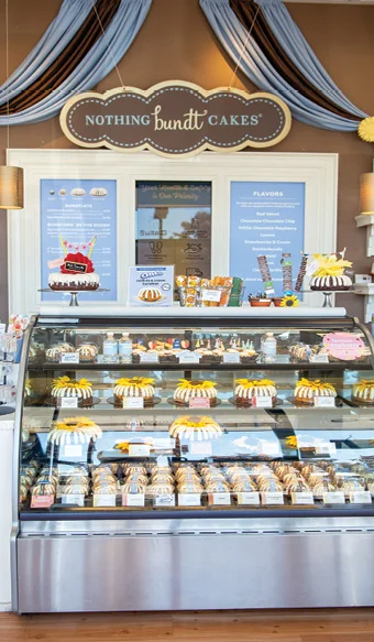 The display at Nothing Bundt Cake