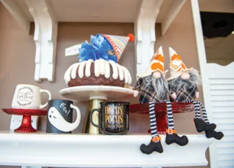 A halloween display at Nothing Bundt Cake