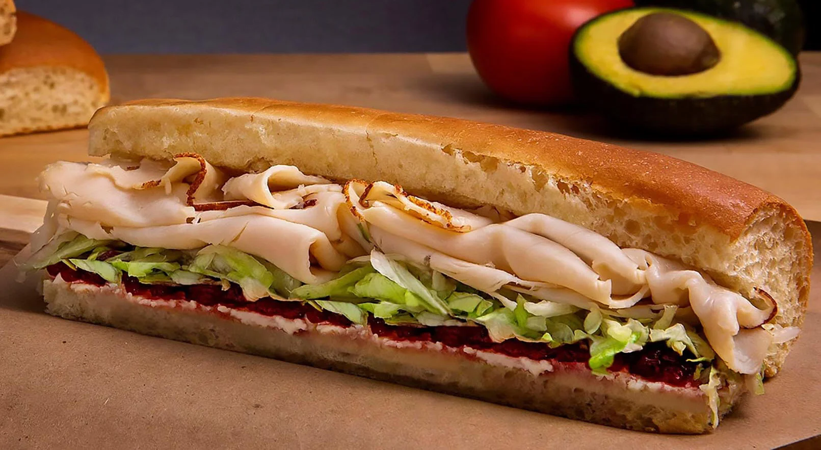 A turkey club sandwich fro Big Town Hero