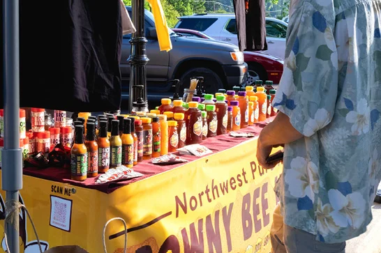 A selection of Hot Sauce and Honey