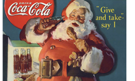 A Santa Claus advertisment