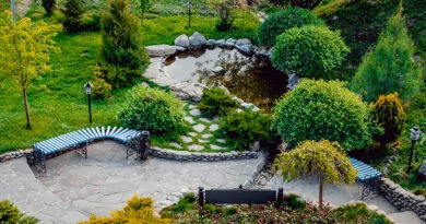 A well landscaped yard