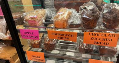 Fresh bread on display