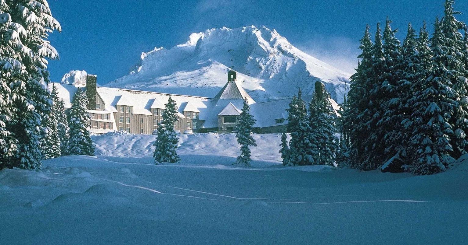 Timberline Lodge on Mount Hood Oregon during the witner